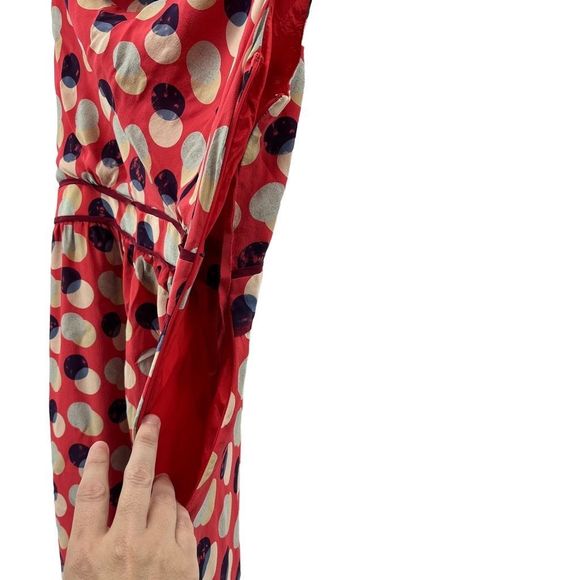 Anthropologie | Red Polka Dot Midi Dress - Picture 6 of 12